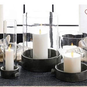 Pottery Barn Artisan Handcrafted Ceramic Hurricanes